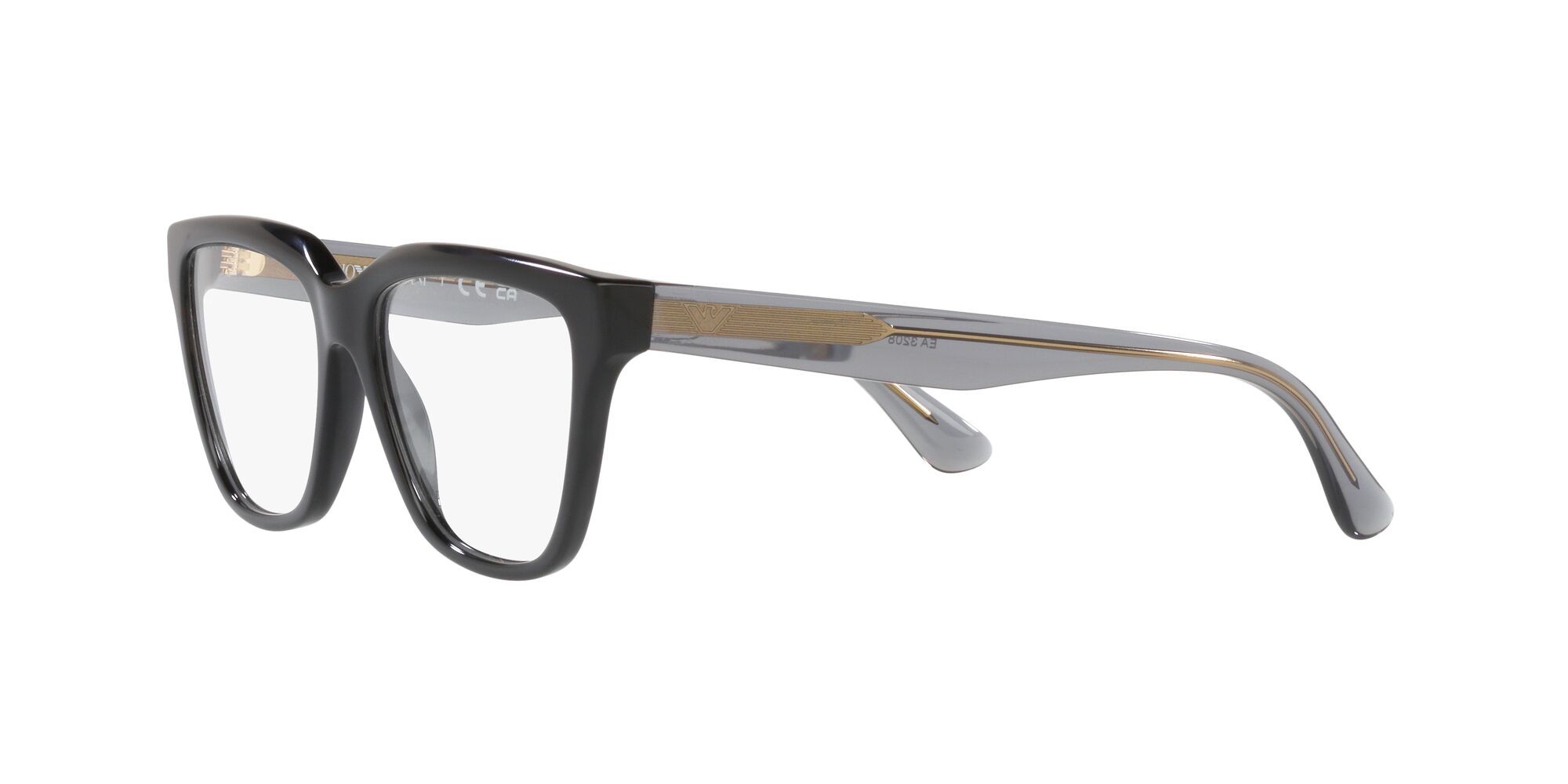 Eyeglasses Emporio Armani EA 3208 (5017) color nero lucido shape cat eye lenses lente demo