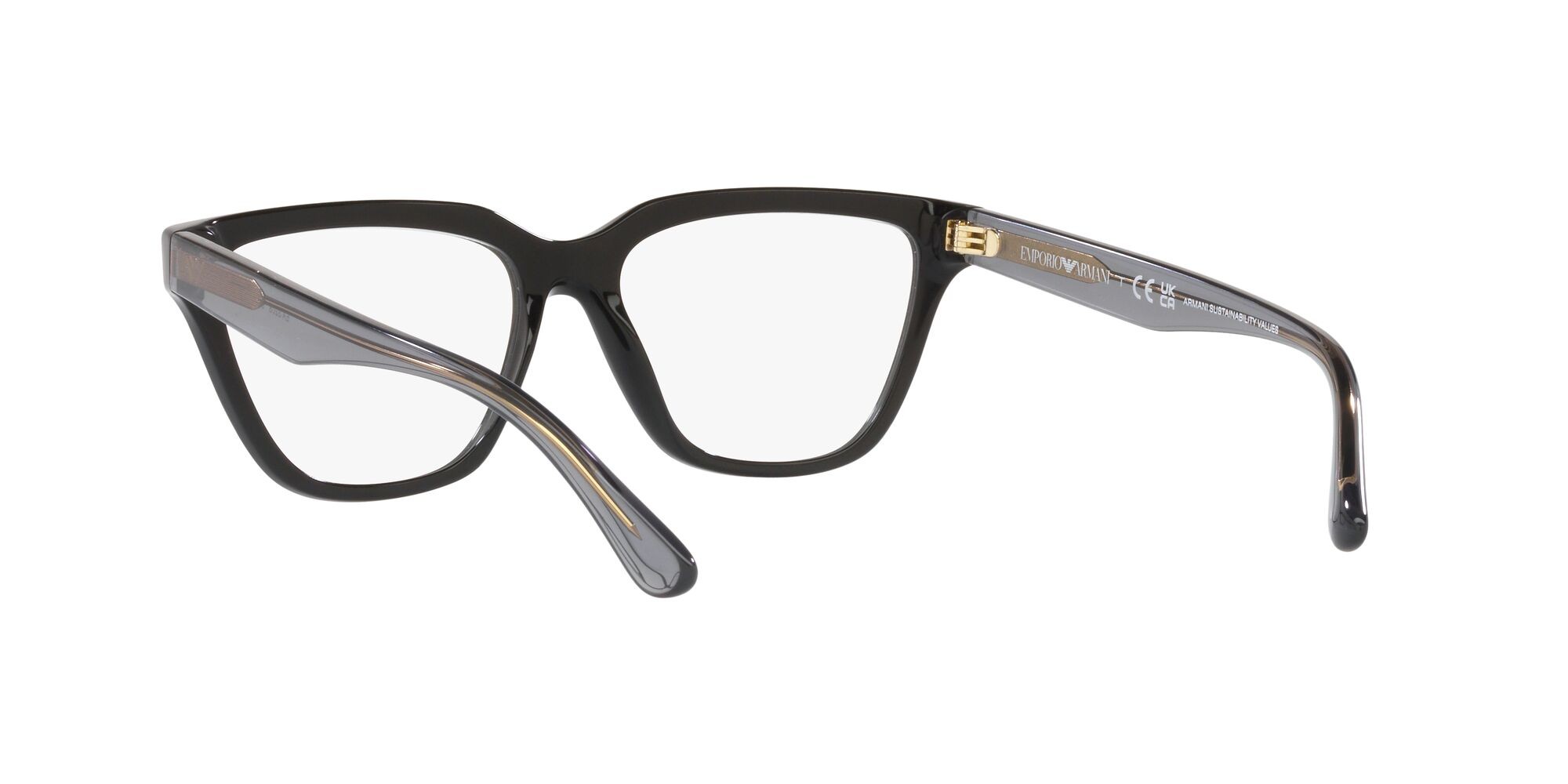 Eyeglasses Emporio Armani EA 3208 (5017) color nero lucido shape cat eye lenses lente demo