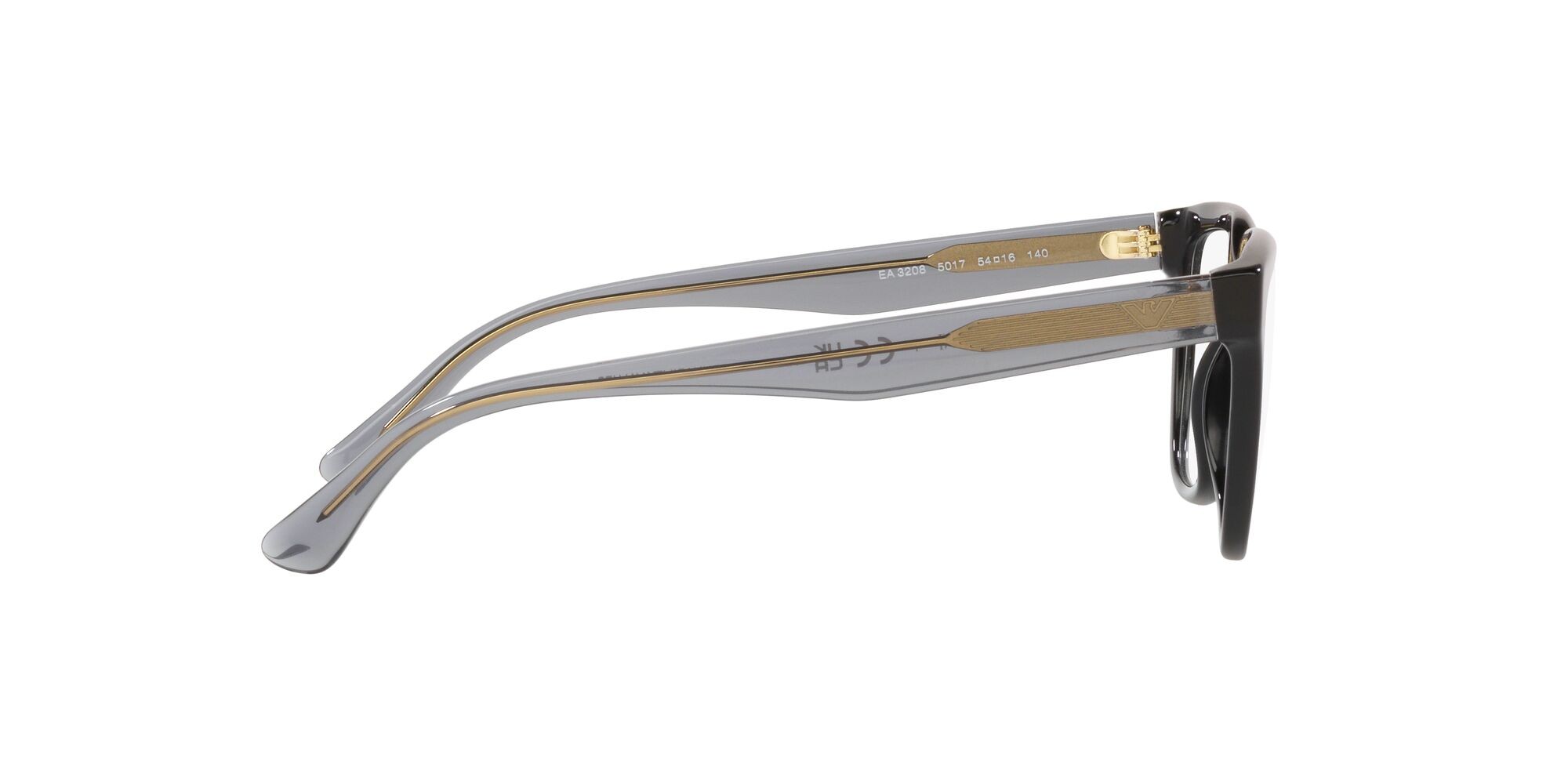 Eyeglasses Emporio Armani EA 3208 (5017) color nero lucido shape cat eye lenses lente demo