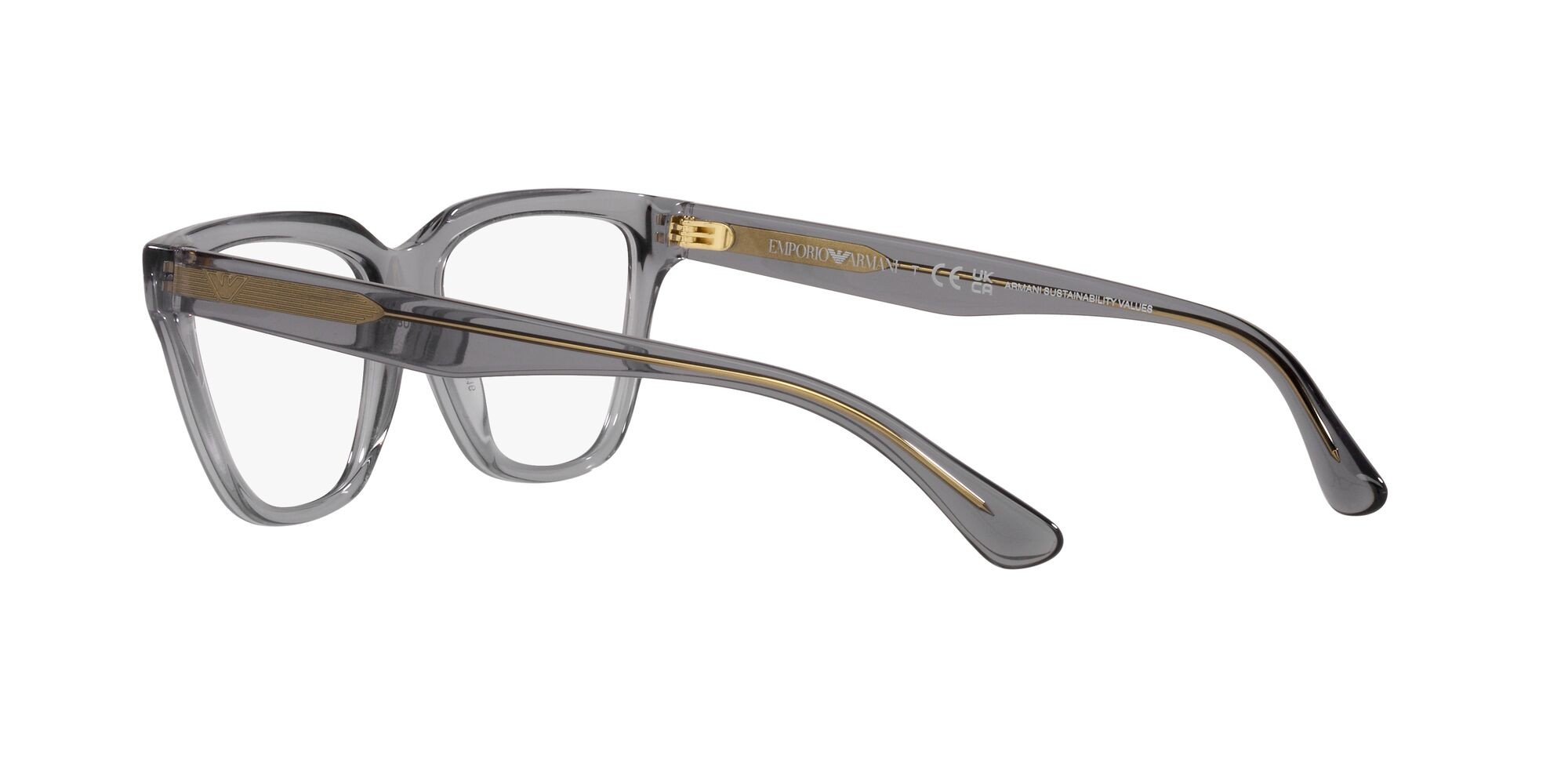 Brillen Emporio Armani EA 3208 (5029) farbe grigio trasparente lucido form cat-eye gläser lente demo