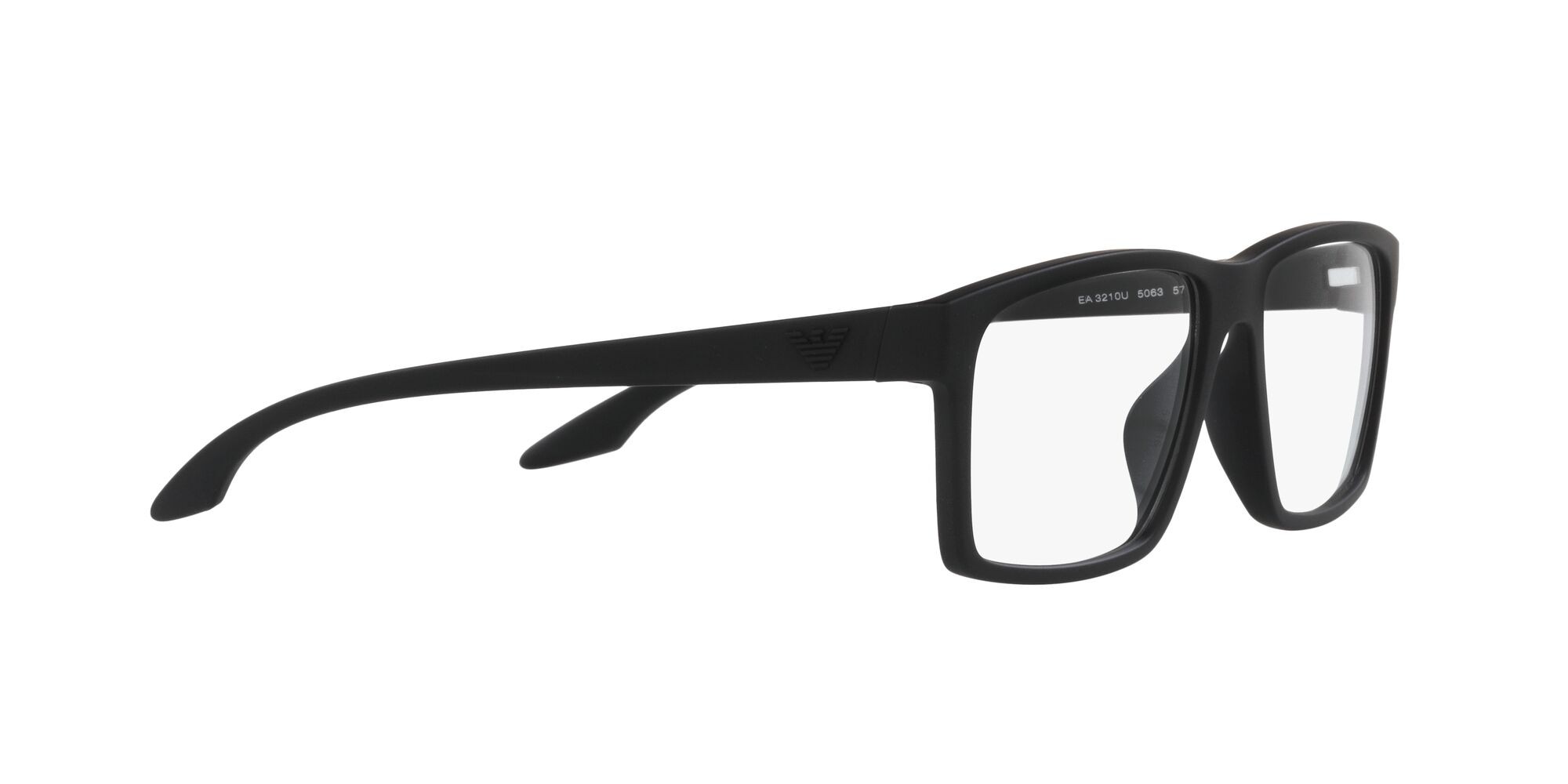 Brillen Emporio Armani EA 3210U (5063) farbe rubberised black form quadratisch gläser lente demo