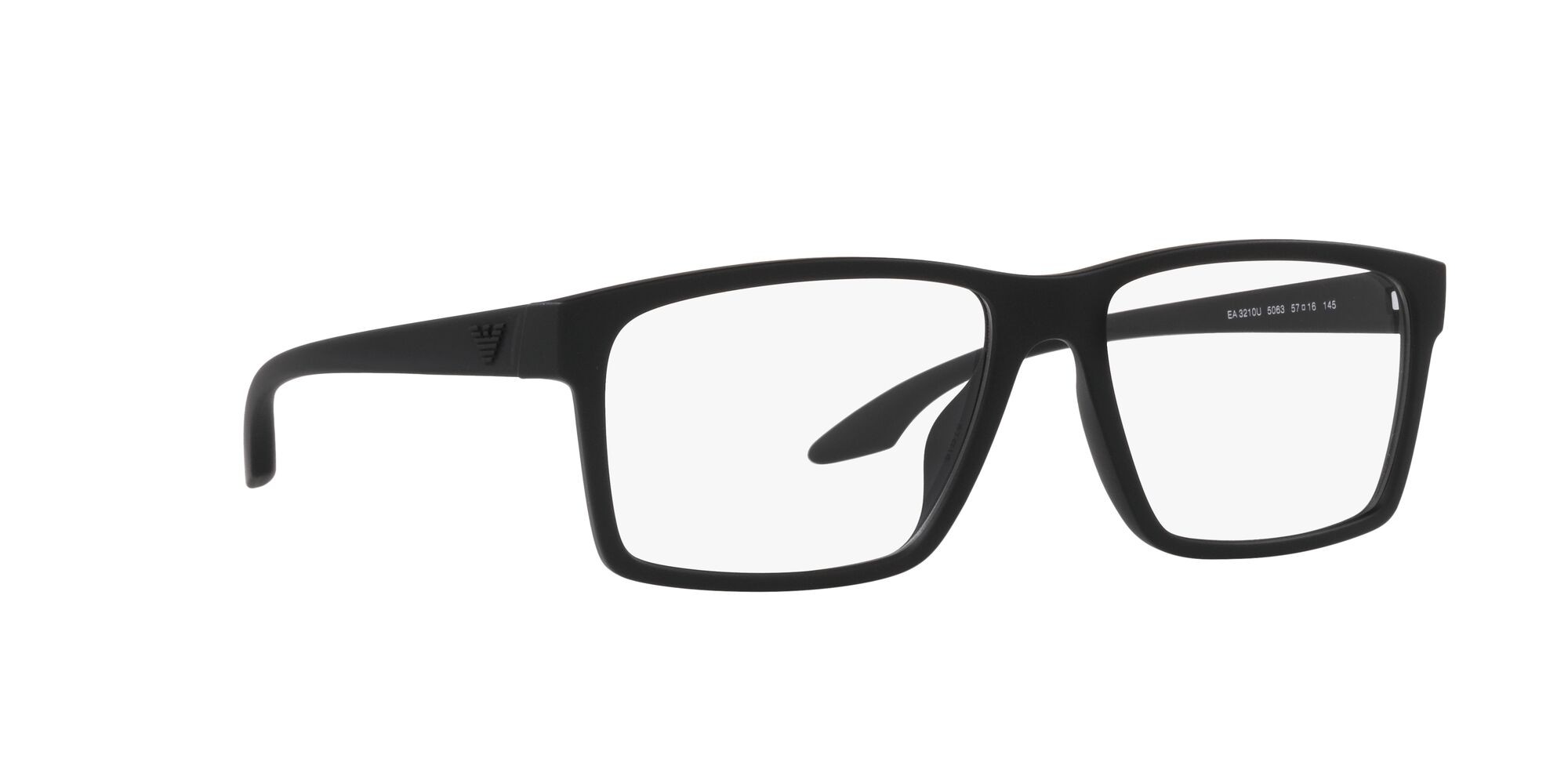 Brillen Emporio Armani EA 3210U (5063) farbe rubberised black form quadratisch gläser lente demo