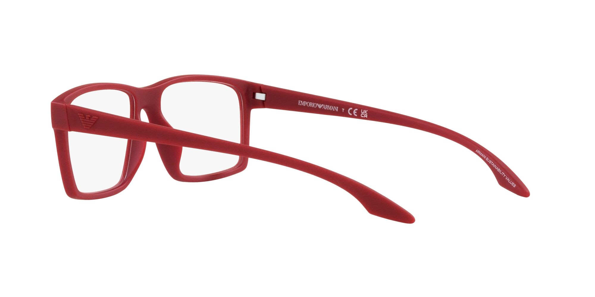 Eyeglasses Emporio Armani EA 3210U (5067) color rubberised red shape square lenses lente demo