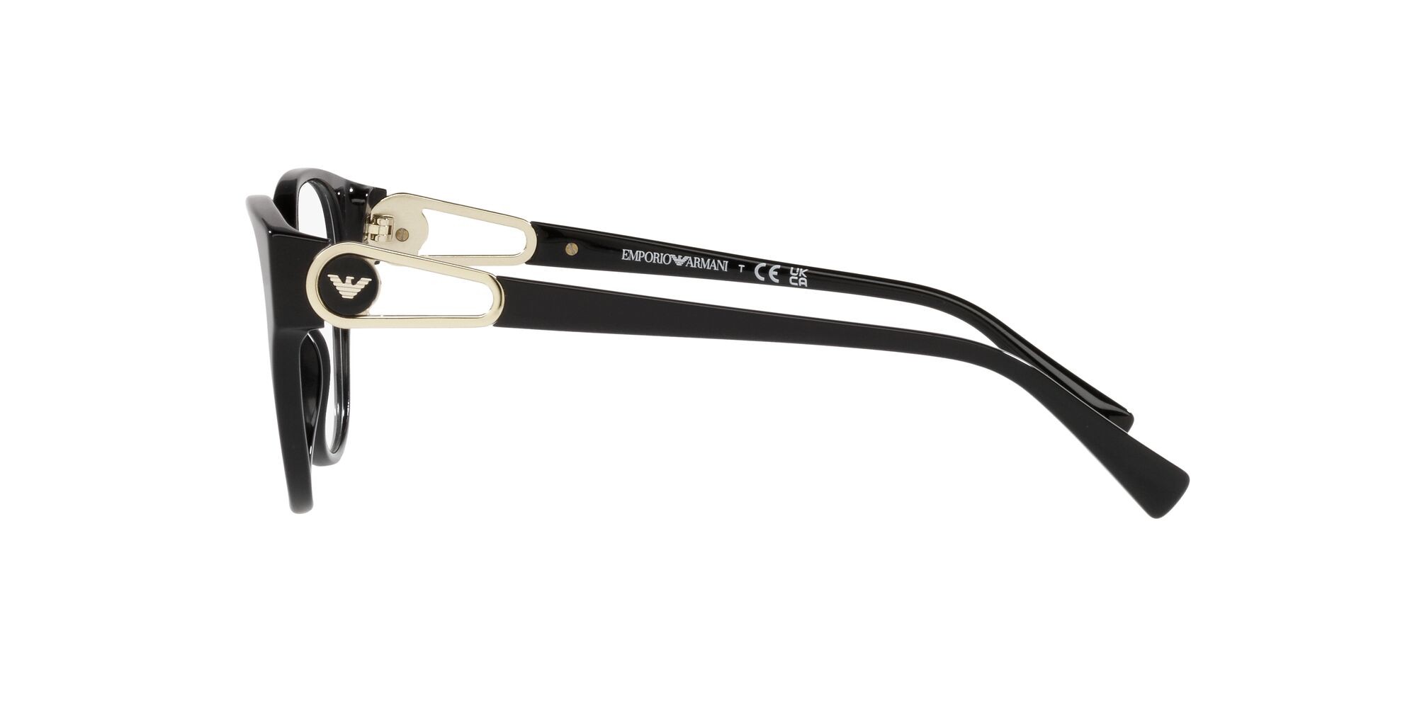Brillen Emporio Armani EA 3211 (5017) farbe nero lucido form rund gläser lente demo