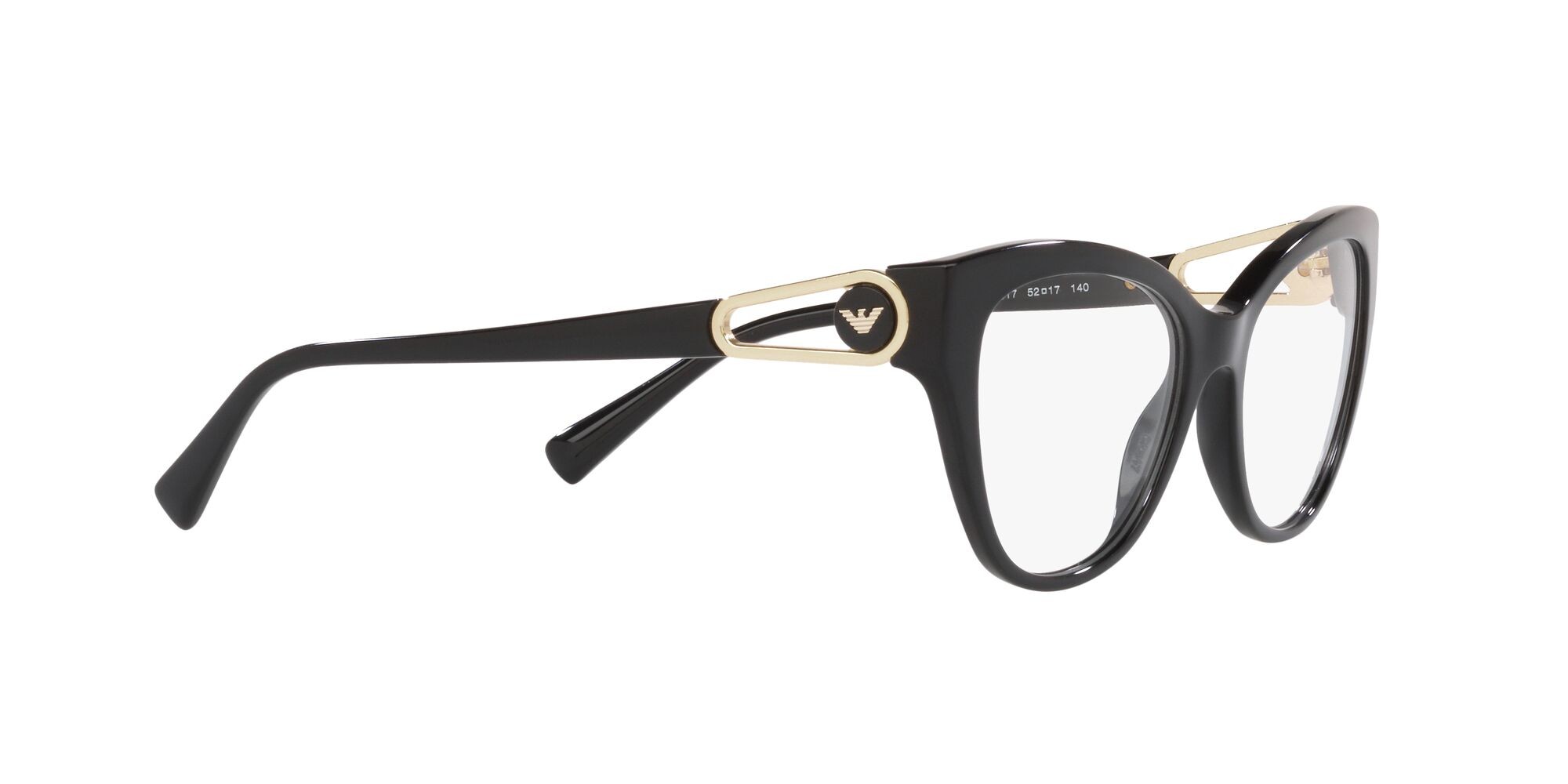 Brillen Emporio Armani EA 3212 (5017) farbe nero lucido form cat-eye gläser lente demo
