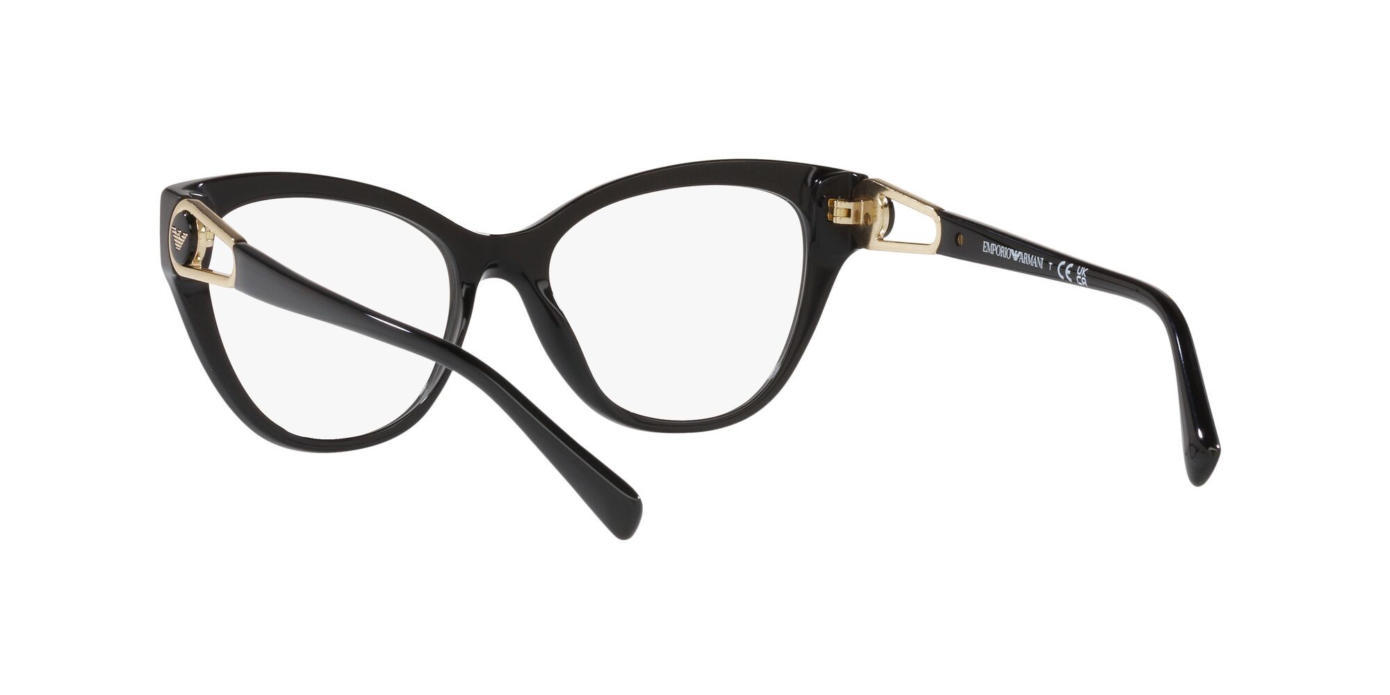 Brillen Emporio Armani EA 3212 (5017) farbe nero lucido form cat-eye gläser lente demo