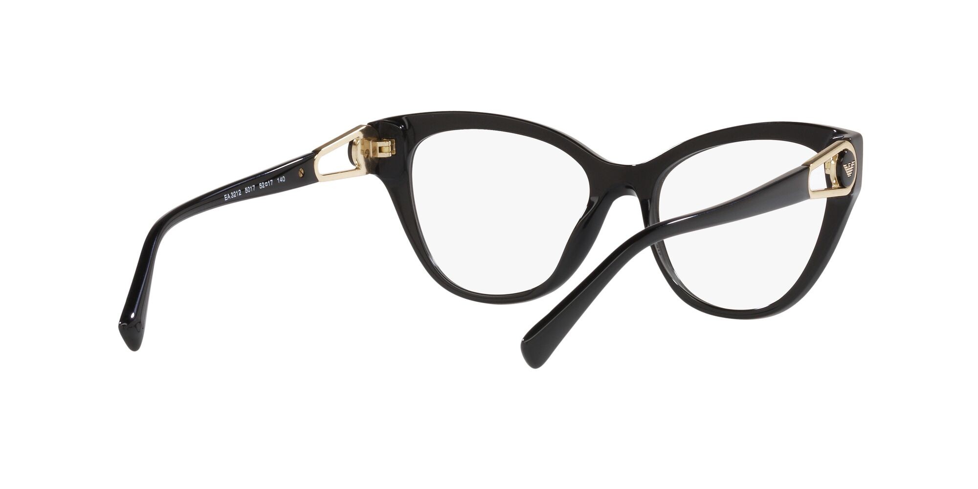 Brillen Emporio Armani EA 3212 (5017) farbe nero lucido form cat-eye gläser lente demo