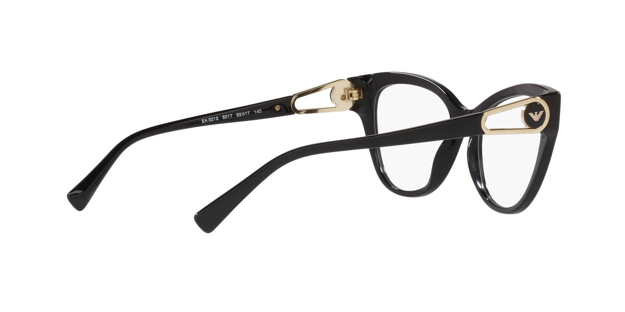 Brillen Emporio Armani EA 3212 (5017) farbe nero lucido form cat-eye gläser lente demo