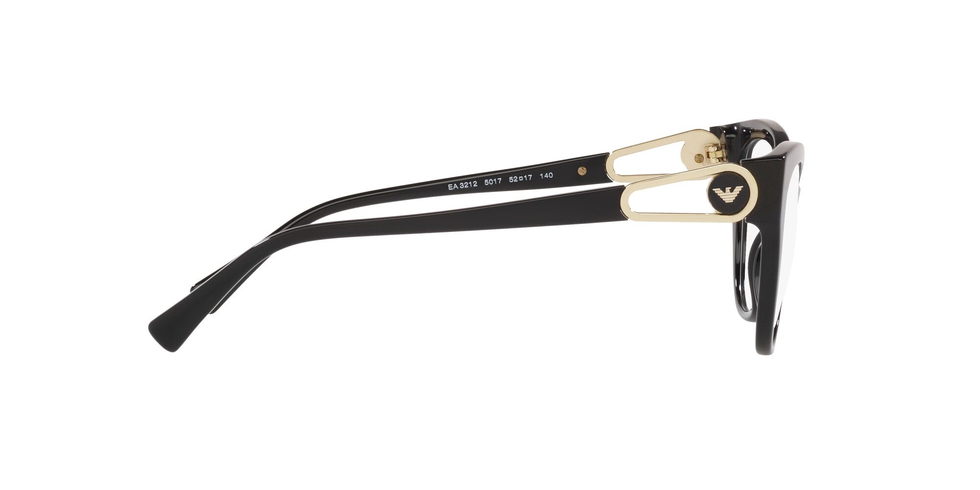 Brillen Emporio Armani EA 3212 (5017) farbe nero lucido form cat-eye gläser lente demo