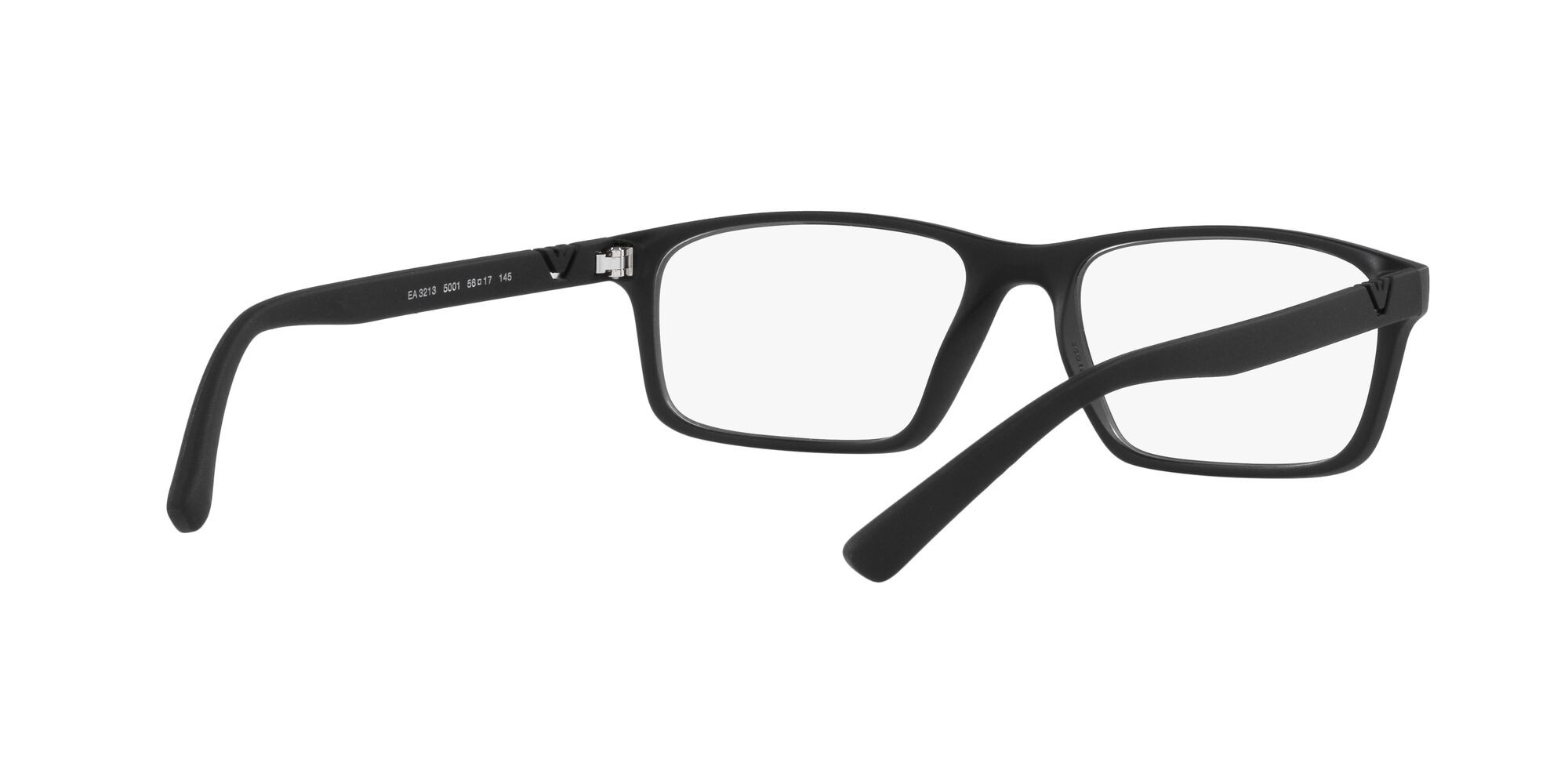 Brillen Emporio Armani EA 3213 (5001) farbe nero opaco form rechteckig gläser lente demo