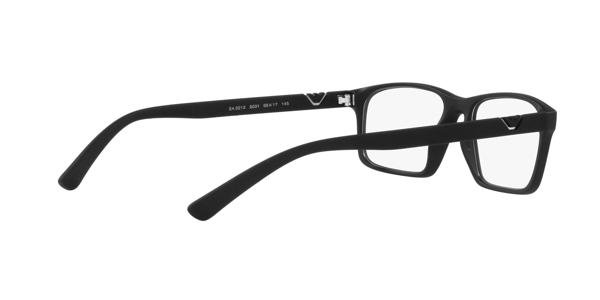 Brillen Emporio Armani EA 3213 (5001) farbe nero opaco form rechteckig gläser lente demo