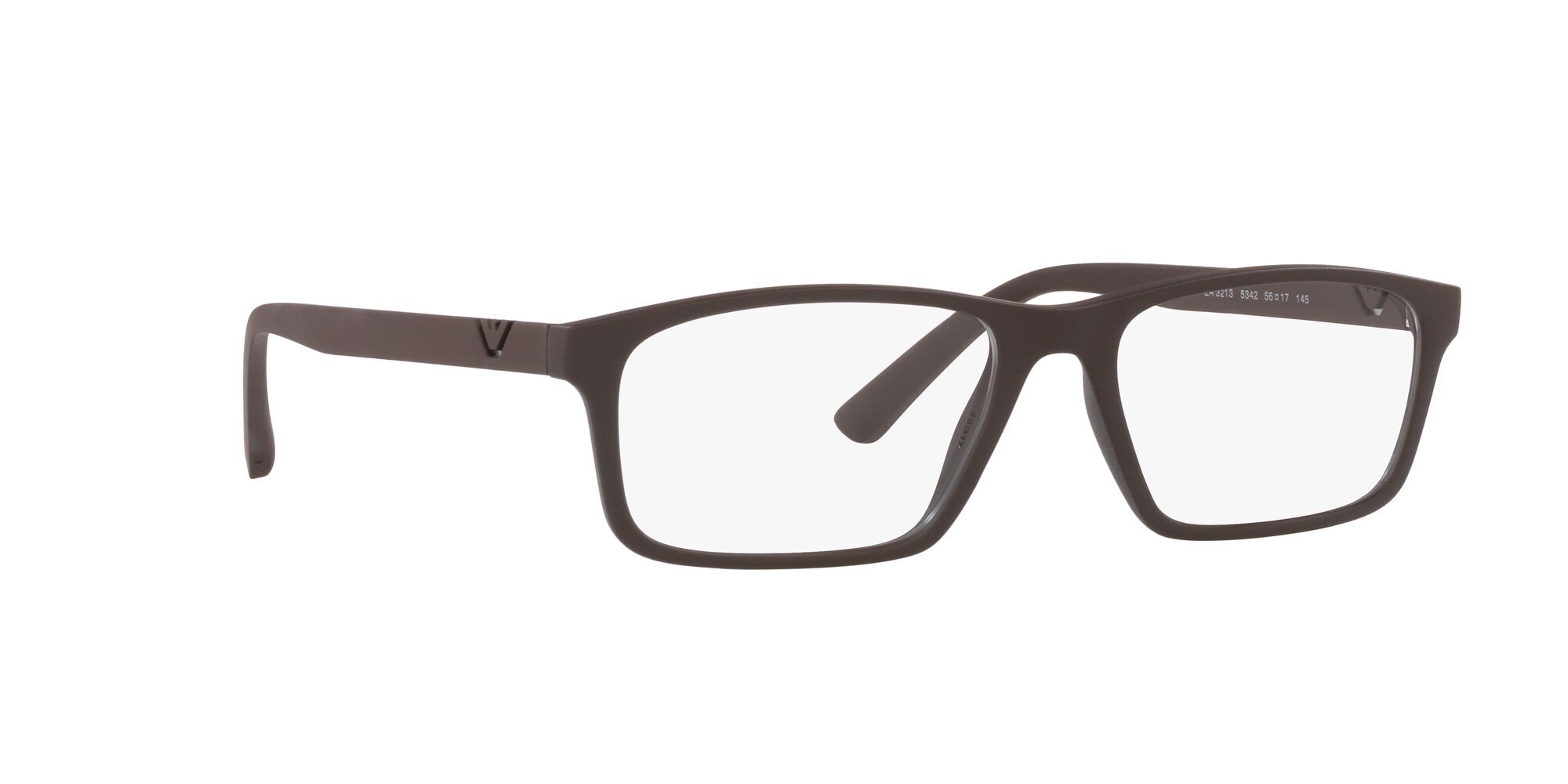 Eyeglasses Emporio Armani EA 3213 (5342) color marrone opaco shape rectangle lenses lente demo