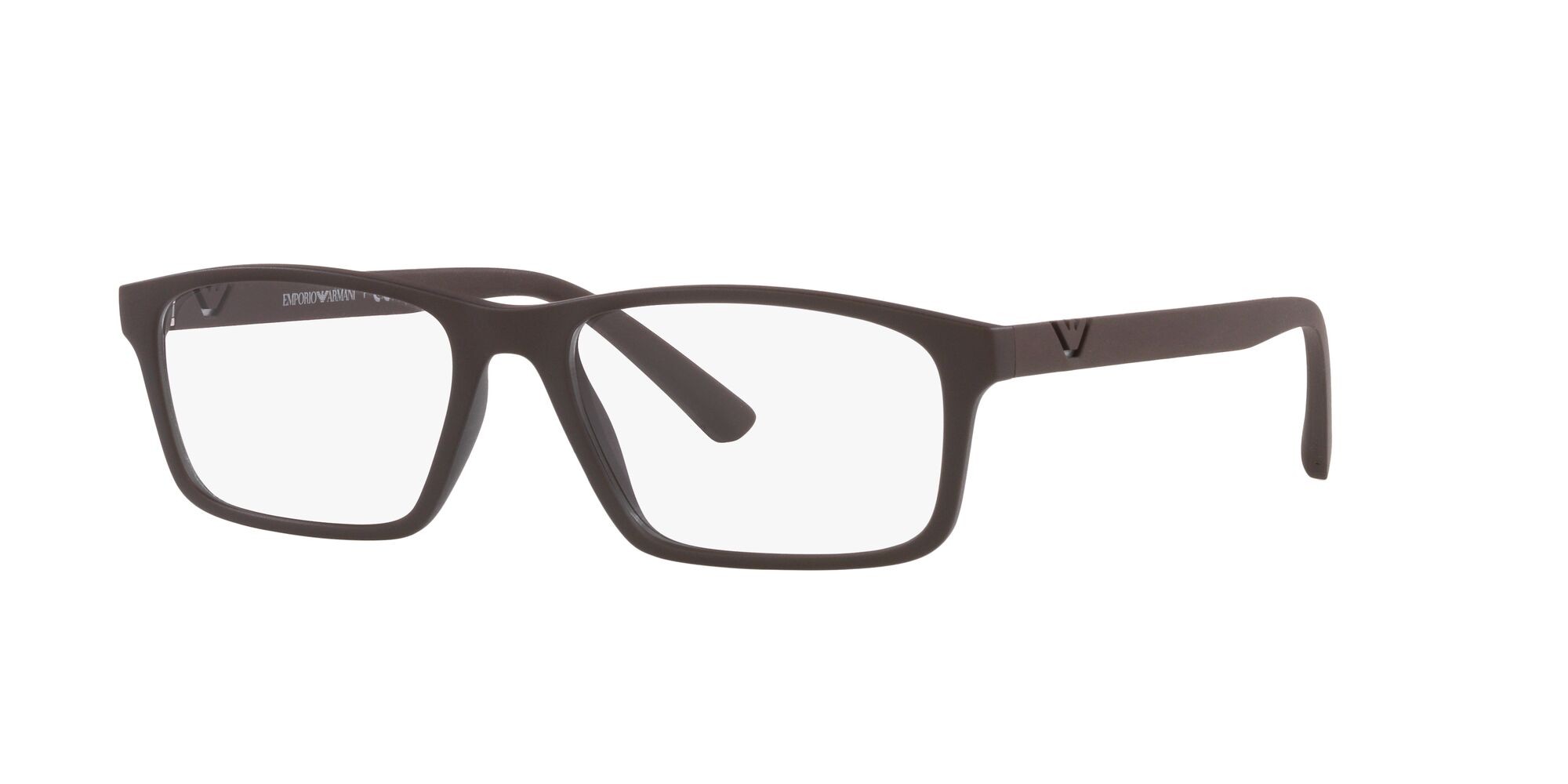 Eyeglasses Emporio Armani EA 3213 (5342) color marrone opaco shape rectangle lenses lente demo
