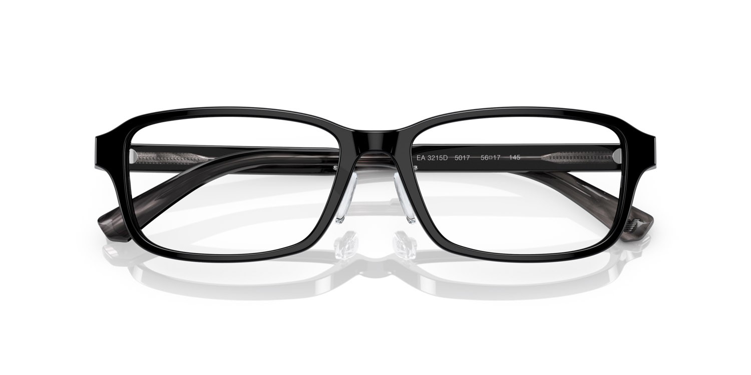 Occhiali da vista Emporio Armani EA 3215D (5017) colore nero forma quadrato lenti lente demo