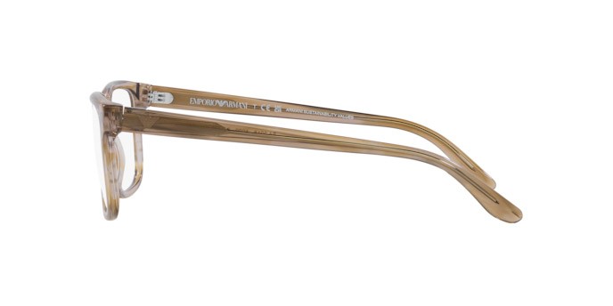 Brillen Emporio Armani EA 3218 (5099) farbe striato marrone form rechteckig gläser lente demo