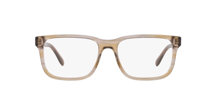 Brillen Emporio Armani EA 3218 (5099) farbe striato marrone form rechteckig gläser lente demo
