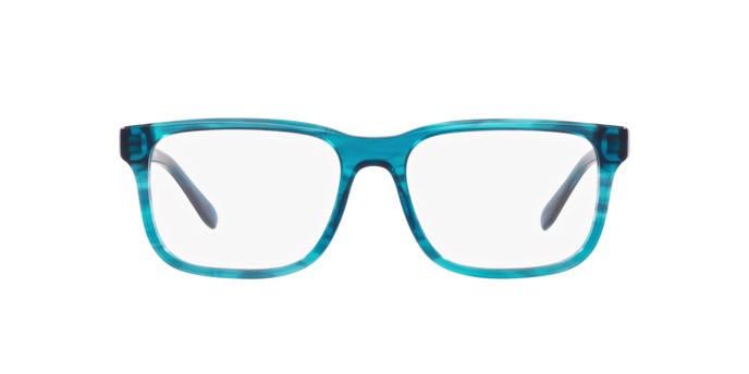 Brillen Emporio Armani EA 3218 (5311) farbe striato blu form rechteckig gläser lente demo
