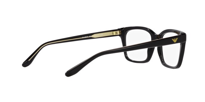 Brillen Emporio Armani EA 3219 (5017) farbe nero form cat-eye gläser lente demo