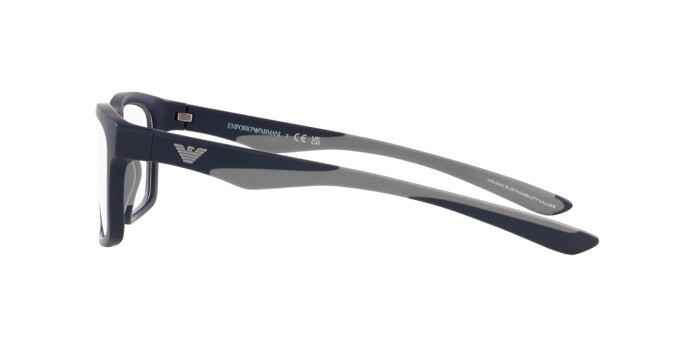 Brillen Emporio Armani EA 3220U (5088) farbe blu opaco form quadratisch gläser lente demo