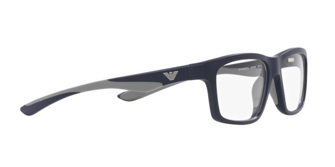 Brillen Emporio Armani EA 3220U (5088) farbe blu opaco form quadratisch gläser lente demo