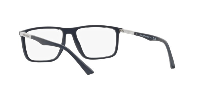 Occhiali da vista Emporio Armani EA 3221 (5088) colore blu opaco forma rettangolare lenti lente demo