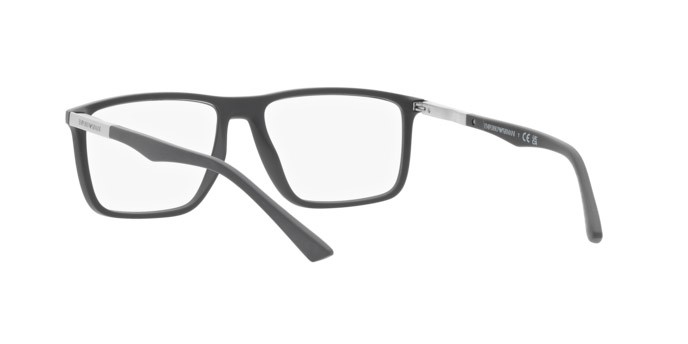 Brillen Emporio Armani EA 3221 (5126) farbe grigio opaco form rechteckig gläser lente demo