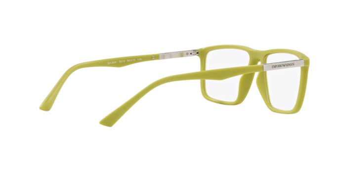 Occhiali da vista Emporio Armani EA 3221 (6010) colore verde lime opaco forma rettangolare lenti lente demo