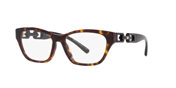 Eyeglasses Emporio Armani EA 3223U (5026) color havana lucido shape cat eye lenses lente demo