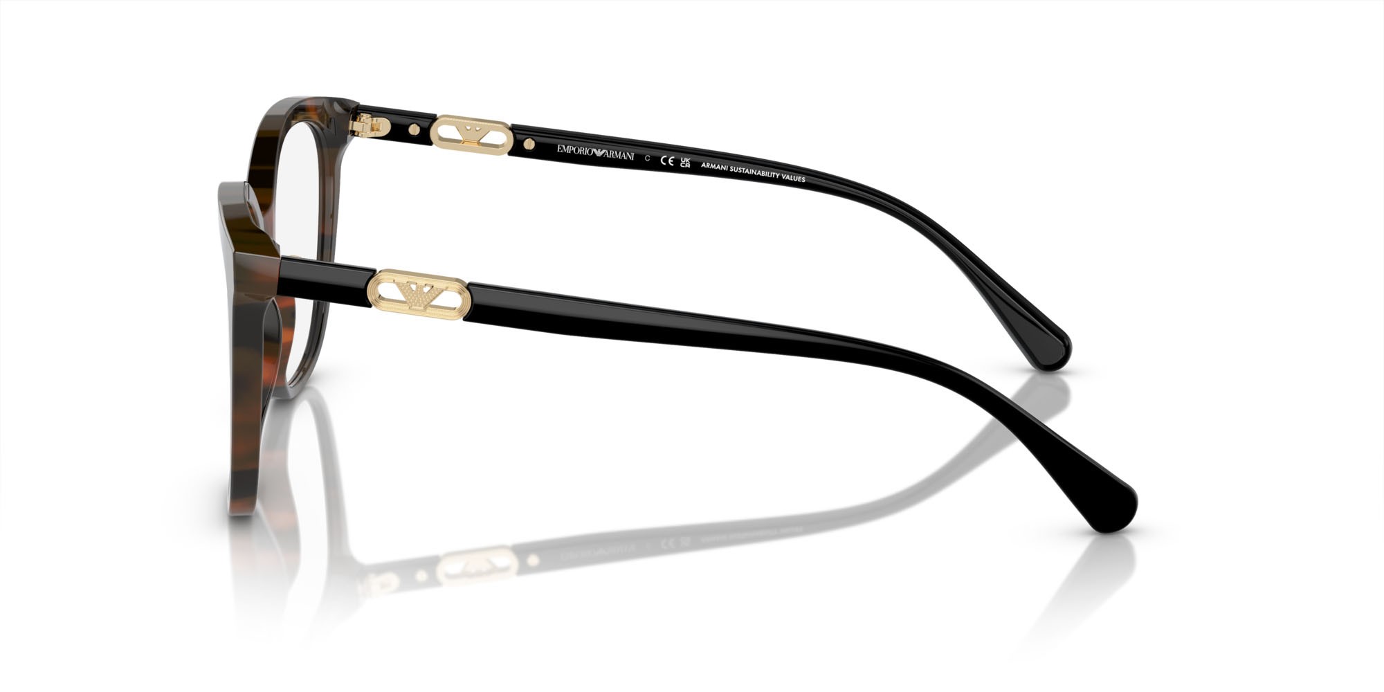 Eyeglasses Emporio Armani EA 3231 (6060) color rosso havana lucido shape square lenses lente demo