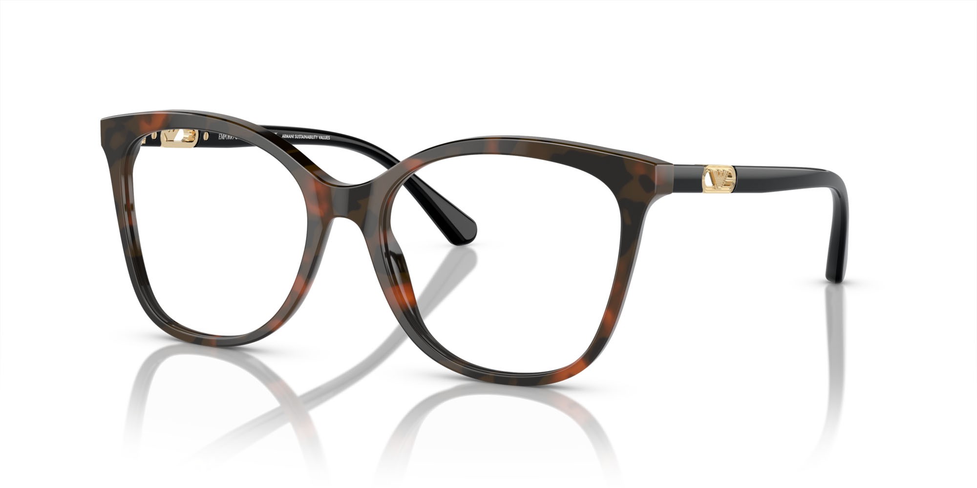 Eyeglasses Emporio Armani EA 3231 (6060) color rosso havana lucido shape square lenses lente demo