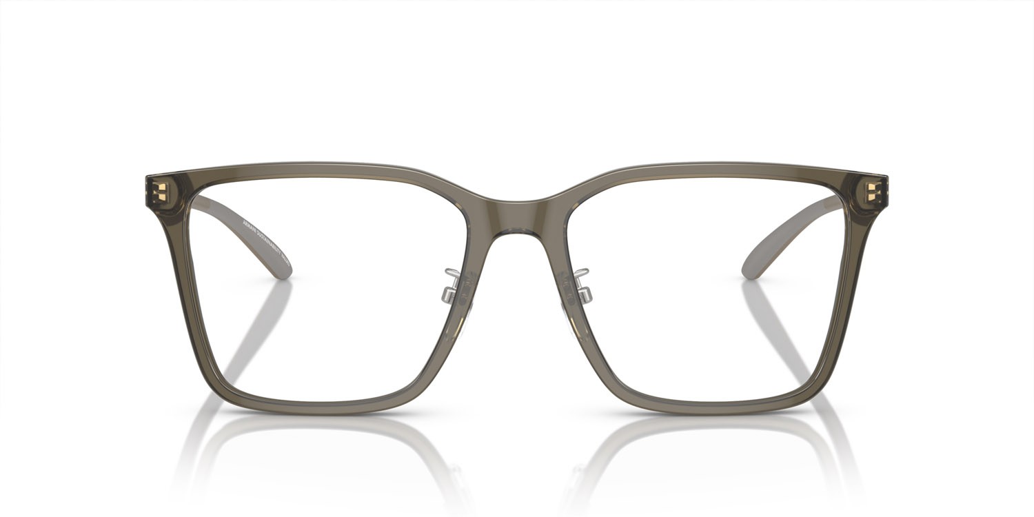 Brillen Emporio Armani EA 3232D (5029) farbe grigio trasparente lucido form rechteckig gläser lente demo