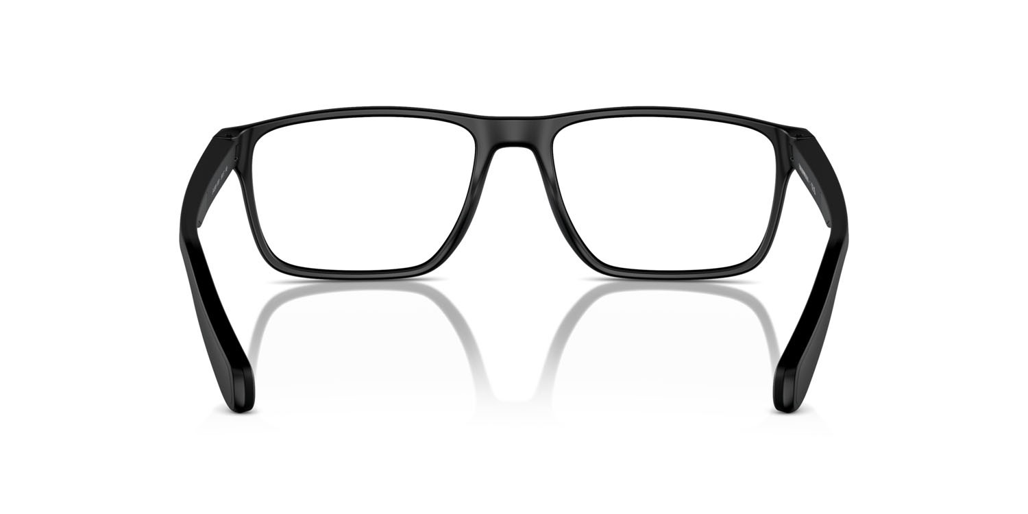 Occhiali da vista Emporio Armani EA 3233 (5001) colore nero opaco forma rettangolare lenti lente demo