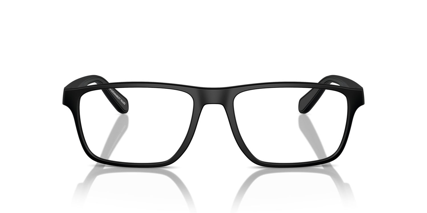 Occhiali da vista Emporio Armani EA 3233 (5001) colore nero opaco forma rettangolare lenti lente demo