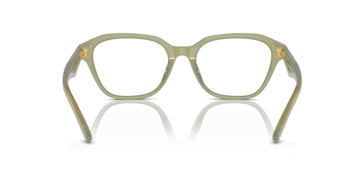 Eyeglasses Emporio Armani EA 3235U (6116) color verde opalino brillante shape irregular lenses lente demo
