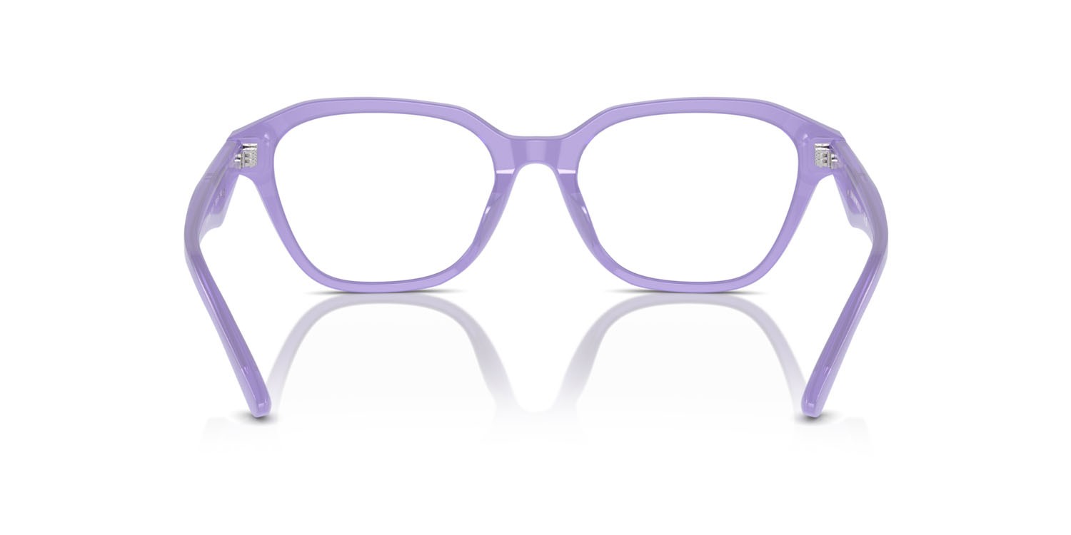 Eyeglasses Emporio Armani EA 3235U (6117) color violetto opalino brillante shape irregular lenses lente demo