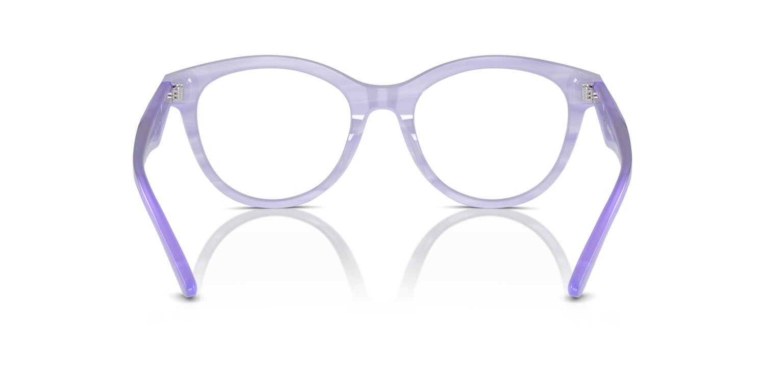 Eyeglasses Emporio Armani EA 3236 (6113) color shiny striped lilac shape cat eye lenses lente demo