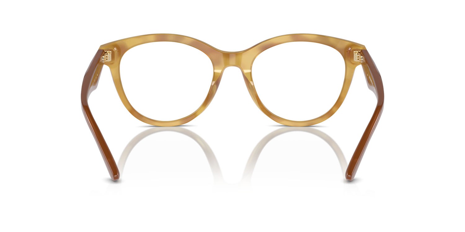 Eyeglasses Emporio Armani EA 3236 (6115) color havana chiaro brillante shape cat eye lenses lente demo