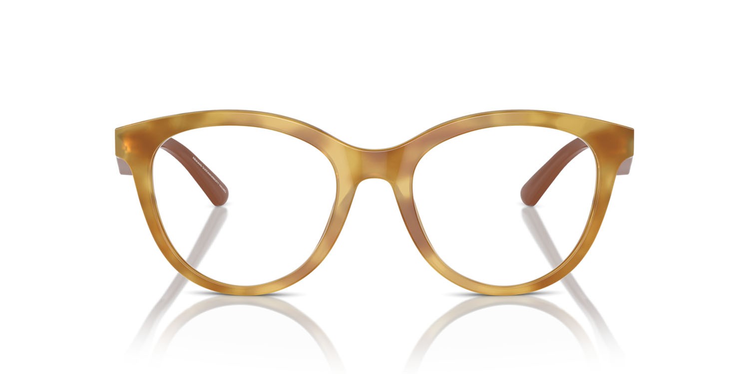 Eyeglasses Emporio Armani EA 3236 (6115) color havana chiaro brillante shape cat eye lenses lente demo