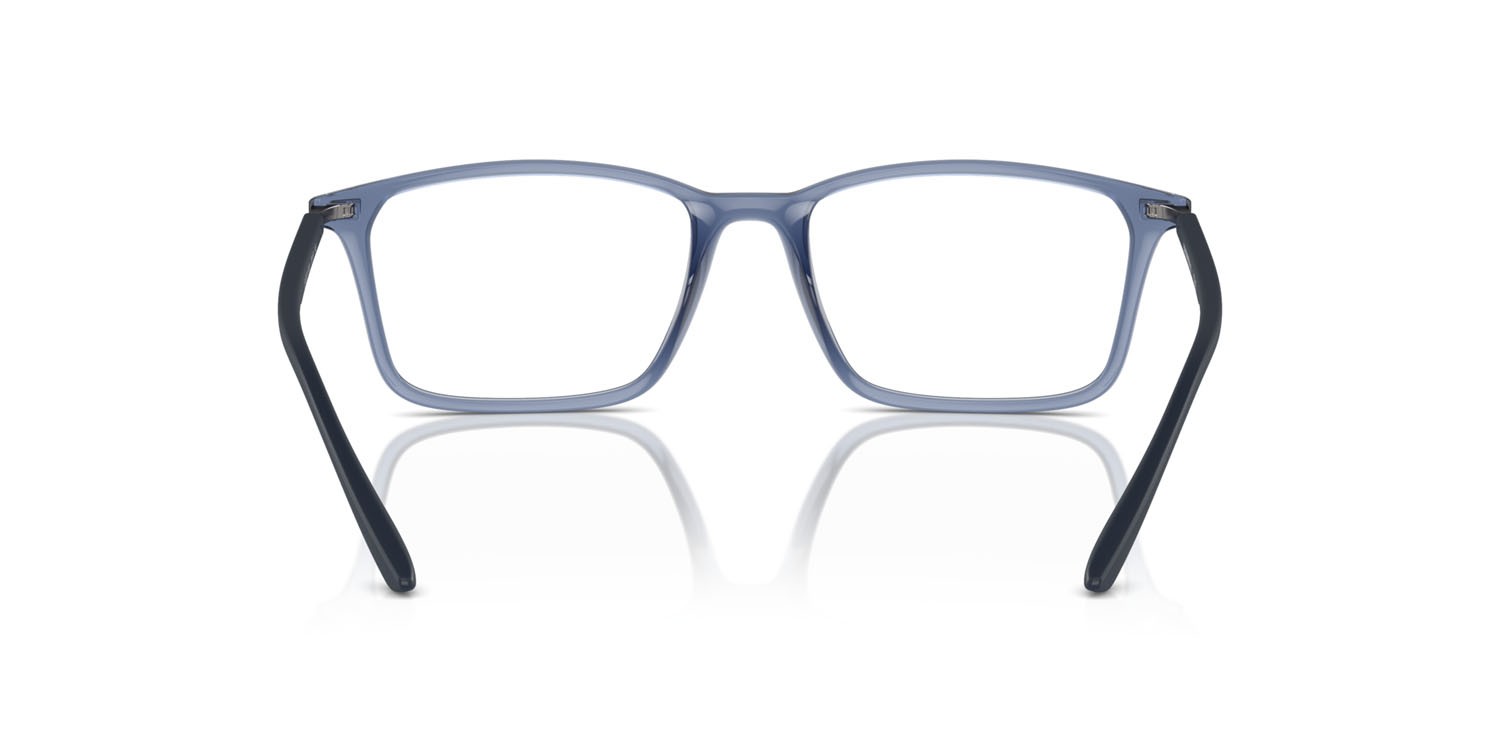 Occhiali da vista Emporio Armani EA 3237 (6108) colore blu trasparente lucido forma rettangolare lenti lente demo