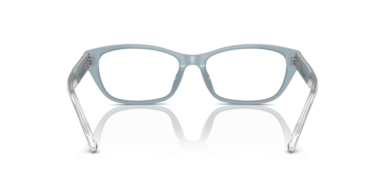 Eyeglasses Emporio Armani EA 3238U (6096) color azzurro opalino brillante shape cat eye lenses lente demo