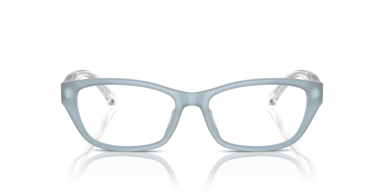 Eyeglasses Emporio Armani EA 3238U (6096) color azzurro opalino brillante shape cat eye lenses lente demo