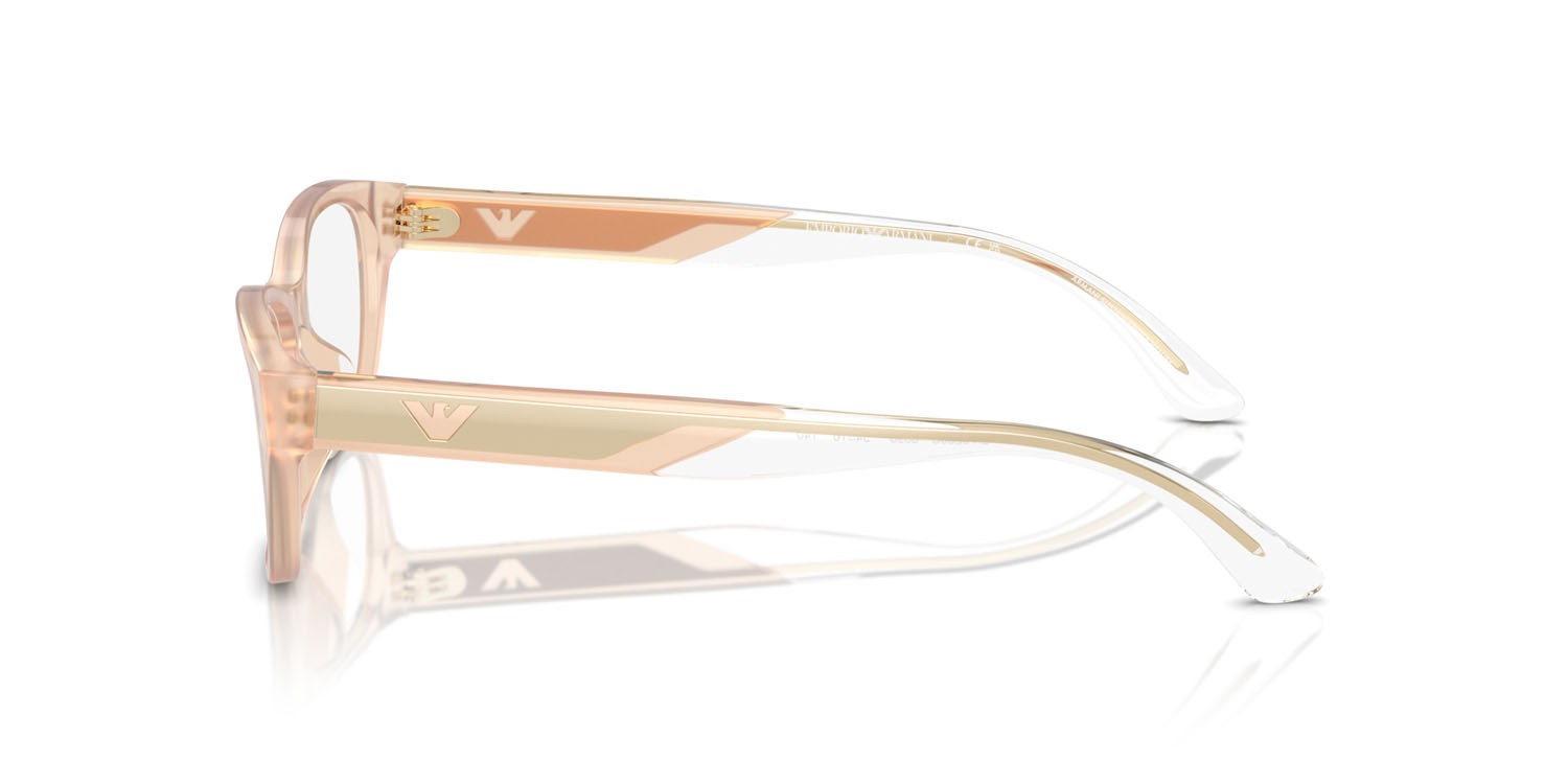 Occhiali da vista Emporio Armani EA 3238U (6098) colore shiny opaline tundra forma cat eye lenti lente demo