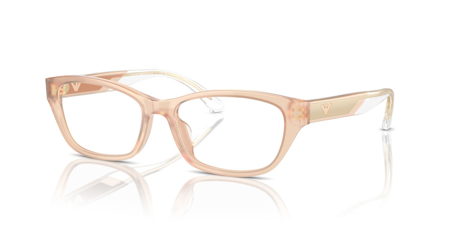 Occhiali da vista Emporio Armani EA 3238U (6098) colore shiny opaline tundra forma cat eye lenti lente demo