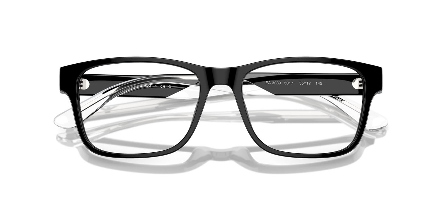 Occhiali da vista Emporio Armani EA 3239 (5017) colore nero forma rettangolare lenti lente demo