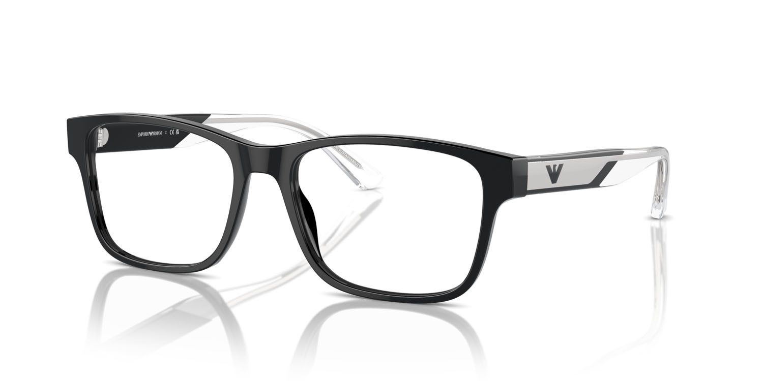 Occhiali da vista Emporio Armani EA 3239 (5017) colore nero forma rettangolare lenti lente demo