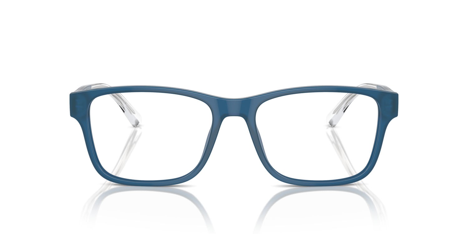Occhiali da vista Emporio Armani EA 3239 (6092) colore blu opalino brillante forma rettangolare lenti lente demo