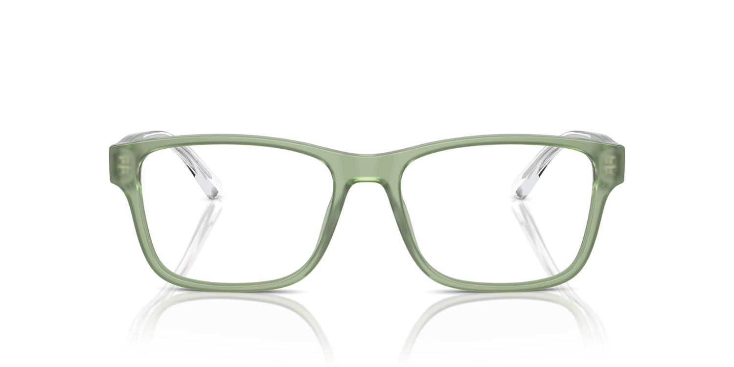 Brillen Emporio Armani EA 3239 (6094) farbe verde opalino brillante form rechteckig gläser lente demo