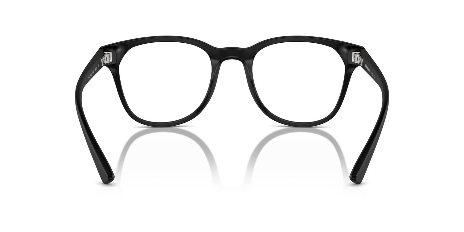 Occhiali da vista Emporio Armani EA 3240U (5001) colore nero opaco forma pantos lenti lente demo