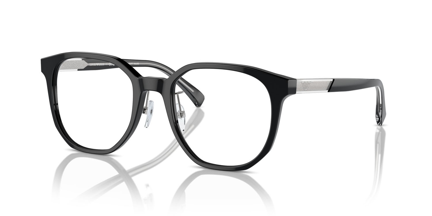 Occhiali da vista Emporio Armani EA 3241D (5017) colore nero lucido forma pantos lenti lente demo