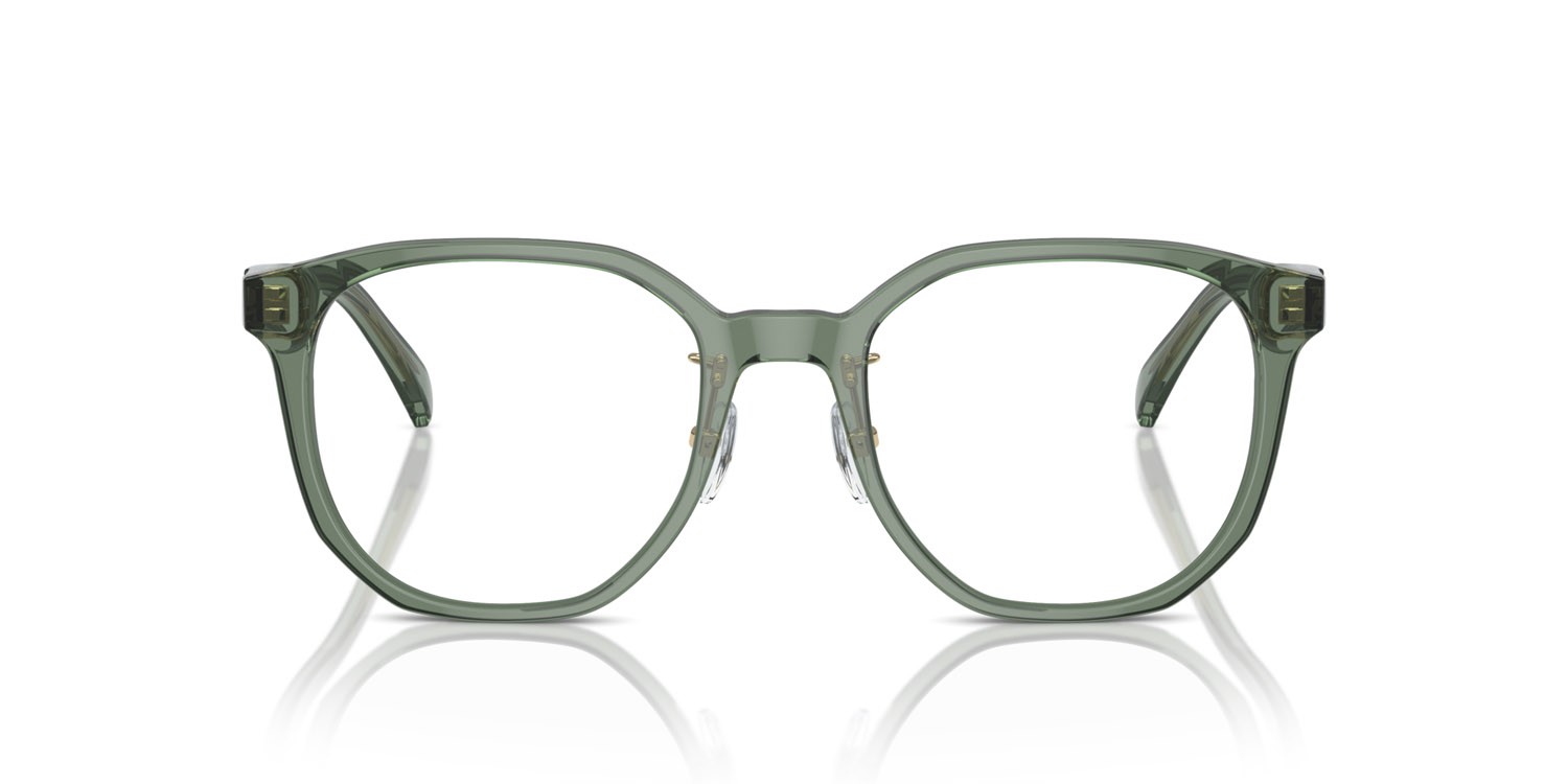 Occhiali da vista Emporio Armani EA 3241D (5362) colore verde trasparente lucido forma pantos lenti lente demo